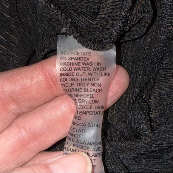 TanJay Black Open Front Duster Cardigan Ribbed Long Sleeve Plus 3X - Picture 6 of 8